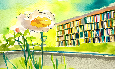 23-03-Craiyon-sunny-day-at-spring-in-library