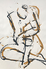 Sabine Zimmerhäkel. Sitzende, 2021, Acryl